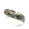 Tiny 3mm Tsavorite Ring Flower Chain Vintage Silver by Salish Sea Inspirations product 1